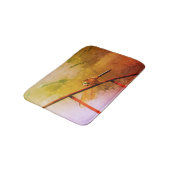 Dragonvlieg op Abstract vervormde draadrand Badmat (Gekanteld)