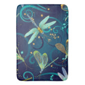Dragonvliegen Blauwgroen Grote Bath Mat (Voorkant Verticaal)