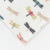 Dragonvliegen door Origami-Prints Fleece Deken (Hoek)