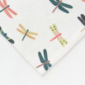 Dragonvliegen door Origami-Prints Fleece Deken (Hoek)