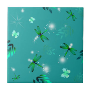 Dragonvliegen en Butterflies Tiles Tegeltje