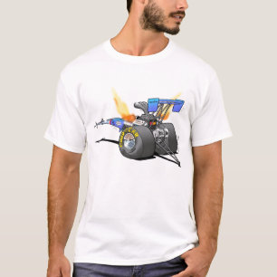 Dragster voor racebestbrandstofdrager slepen t-shirt