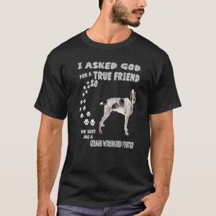 Drahthaar Dog Mam Papa Print Schattige Duits Wireh T-shirt