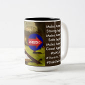 Drain fait sur commande que le #MAGA de tasse de (Devant droit)