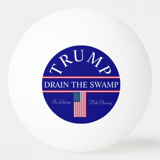 Drain het moeras Trump Ping Pong Ball (Achterkant)