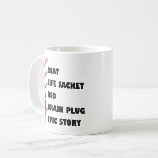 Drain Plug Funny Boat Epic Story Mok (Voorkant links)