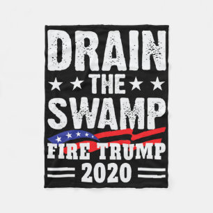 Drain The Swamp Fire Trump Grappig Anti Trump Fleece Deken