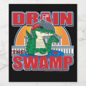 Drain The Swamp Trump 2020 Wijn Etiket (Enkel label)