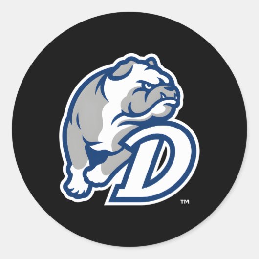 Drake Bulldogs Icon Ronde Sticker (Voorkant)
