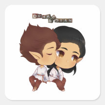Drake en Dian Square Sticker