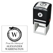 Drake Frame Bibliotheek Boek Naam Initiële Monogra Zelfinktende Stempel (In situ)