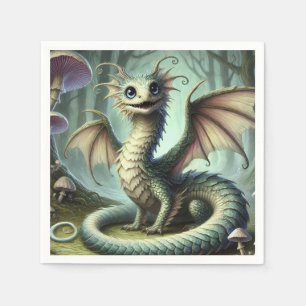 Drake Jabberwocky Schattig Fantasie Wezen Kunst Servet
