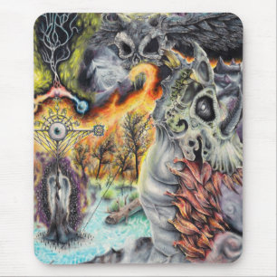 DRAKE: Liefde en passie - Fantasy-kunstwerk Muismat