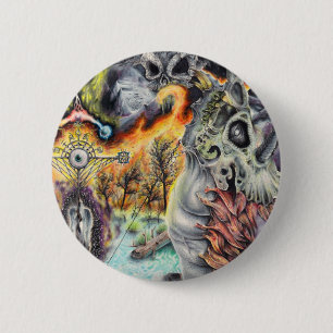 DRAKE: Liefde en passie - Fantasy-kunstwerk Ronde Button 5,7 Cm