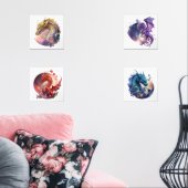 Draken 2 Afdrukset Muurkunst Sets (Woonkamer)