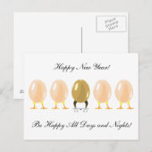 draken en kippen op een ansichtkaart feestdagenkaart (Voorkant / Achterkant)