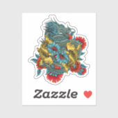 Draken en Kois Sticker (Vel)