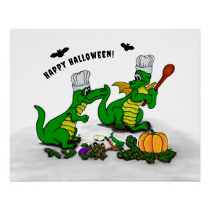 Draken - Fijne Halloween! Vandaag ga ik koken Perfect Poster