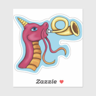 Draken Hoornspeler Sticker
