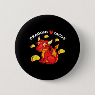 Draken houden van Tacos Schattigee Dragon Lover Me Ronde Button 5,7 Cm
