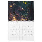 Draken in een Midnight Garden Kalender (Feb 2026)