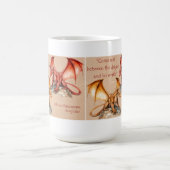 Draken met King Lear citeren rode, gouden, witte M Koffiemok (Center)