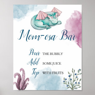 Draken Moeder-osa Bar Mimosa Bar Uithangbord Poster