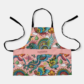 Draken Rainbow Aangepast patroon Schort