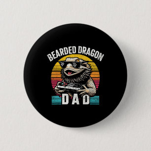 Draken Vader Retro Videospel Hagedis Reptiel Liefh Ronde Button 5,7 Cm