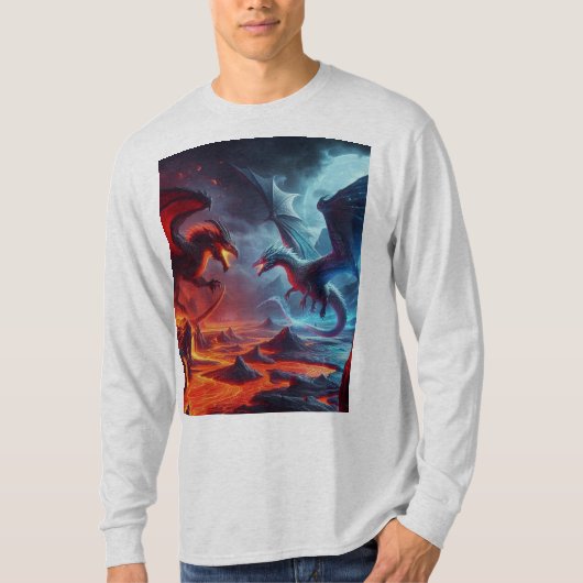 Draken van vuur en ijs t-shirt (Voorkant)