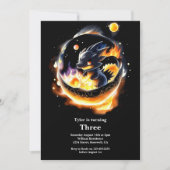 Draken Verjaardagsuitnodiging Kaart (Voorkant)