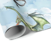 Draken vliegen in de wolken cadeaupapier (Rol Hoek)