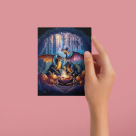 Draken Vrienden geven Turkije Feest Feestdagenkaart