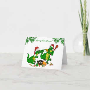 Draken - Vrolijke Kerstmis! - vandaag zal ik koken Feestdagen Kaart