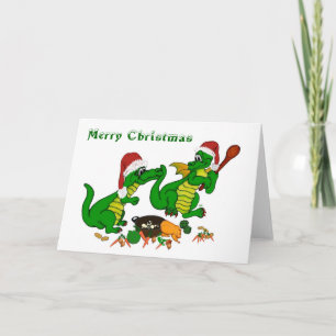 Draken - Vrolijke Kerstmis! - vandaag zal ik koken Feestdagen Kaart