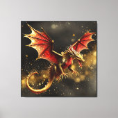 Draken zijn echt rood goud ID1005 Canvas Afdruk (Voorkant)