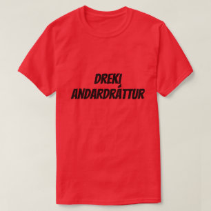 drakenadem in het IJslands (dreki andardrátt) rood T-shirt