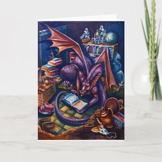 Drakenbibliotheek, wenskaart kaart (Voorkant)