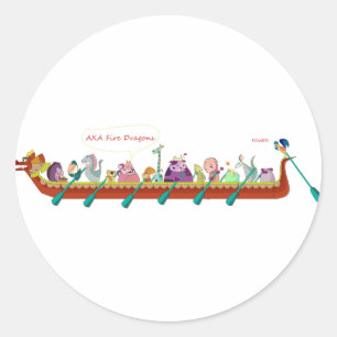 Drakenboot - Brandweer Ronde Sticker