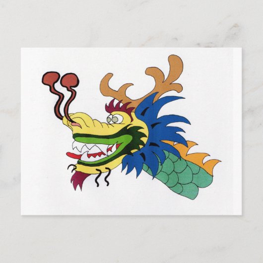 Drakenboot Briefkaart (Voorkant)