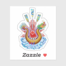 Drakenboot Logo met rood esdoornblad