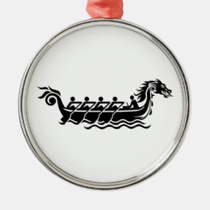 Drakenboot Metalen Ornament