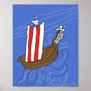 Drakenbootposter Poster