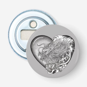 Drakend Hart Button Flesopener