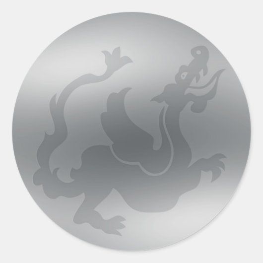 Drakenenvelopzegels Ronde Sticker (Voorkant)