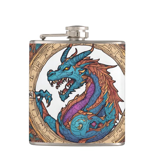 Drakenfles Heupfles (Voorkant)