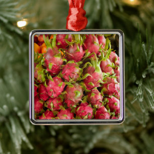 Drakenfruit Can Duoc Markt Metalen Ornament