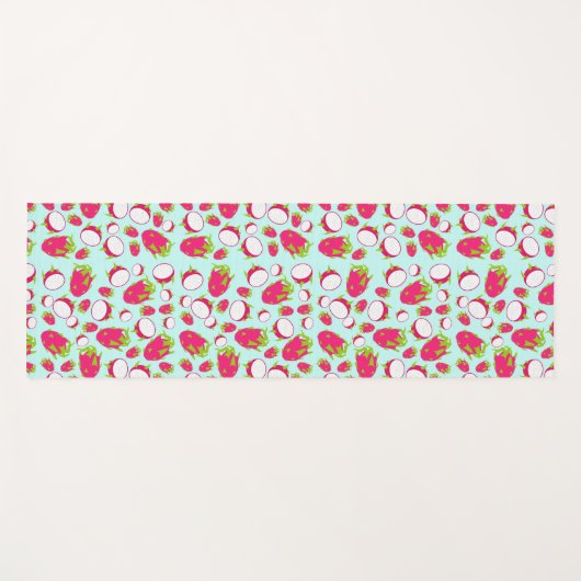 Drakenfruitpatroon Yogamat (Voorkant (horizontaal))