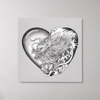 Drakenhart Canvas Afdruk