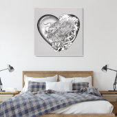 Drakenhart Canvas Afdruk (Insitu (Slaapkamer))